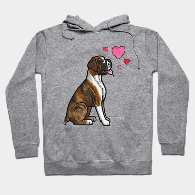 Boxer dog love (brindle) Hoodie by animalartbyjess